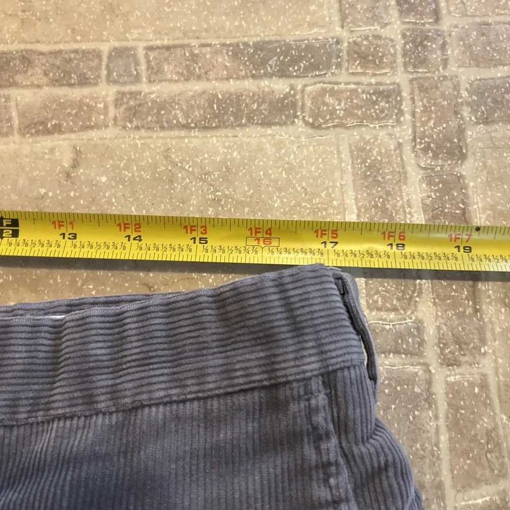 HAGGAR Men's Grey Corduroy Pants‎ 38x31 Comfortable Waist Straight Flat Front
